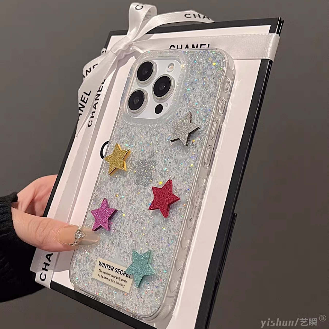 iPhoneケース おしゃれ カラフル スター キラキラ スマホケース