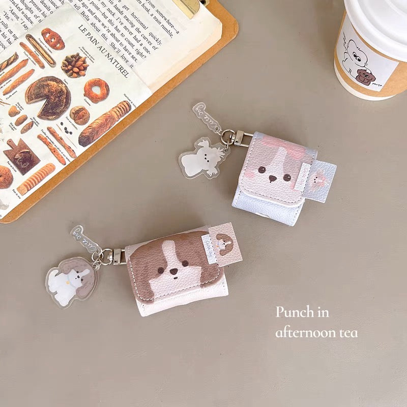 AirPodsケース かわいい 犬 ストラップ付き AirPods Proケース