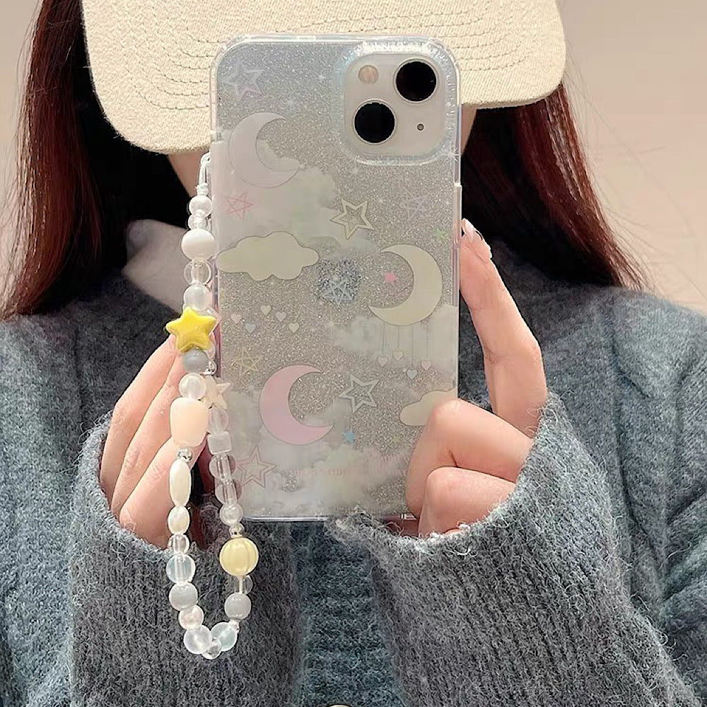 iPhoneケース おしゃれ 夜空 キラキラ スマホケース