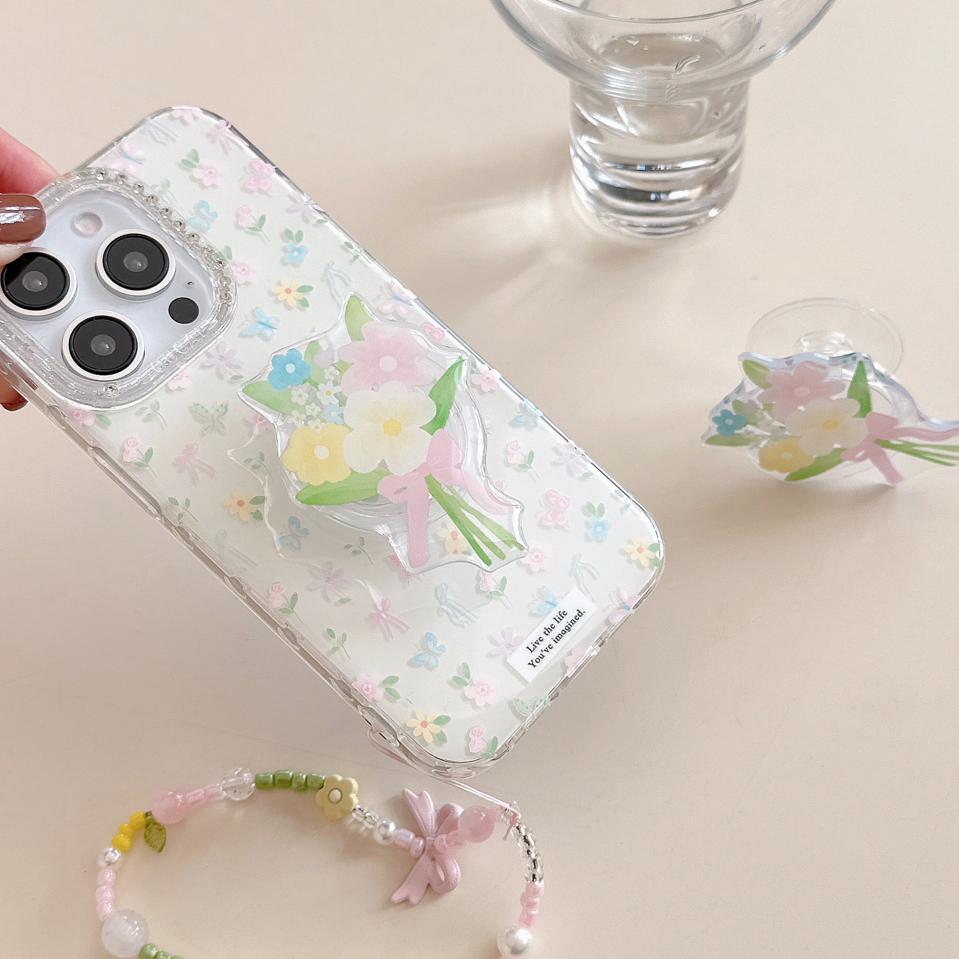 iPhoneケース おしゃれ カラフル フラワー スマホケース