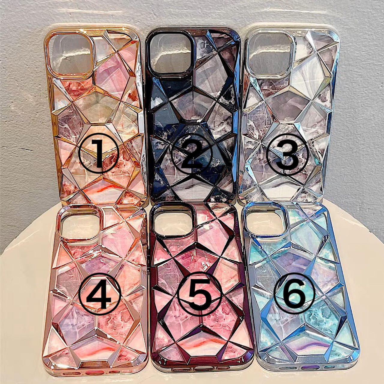 iPhoneケース おしゃれ カラフル 大理石風 スマホケース