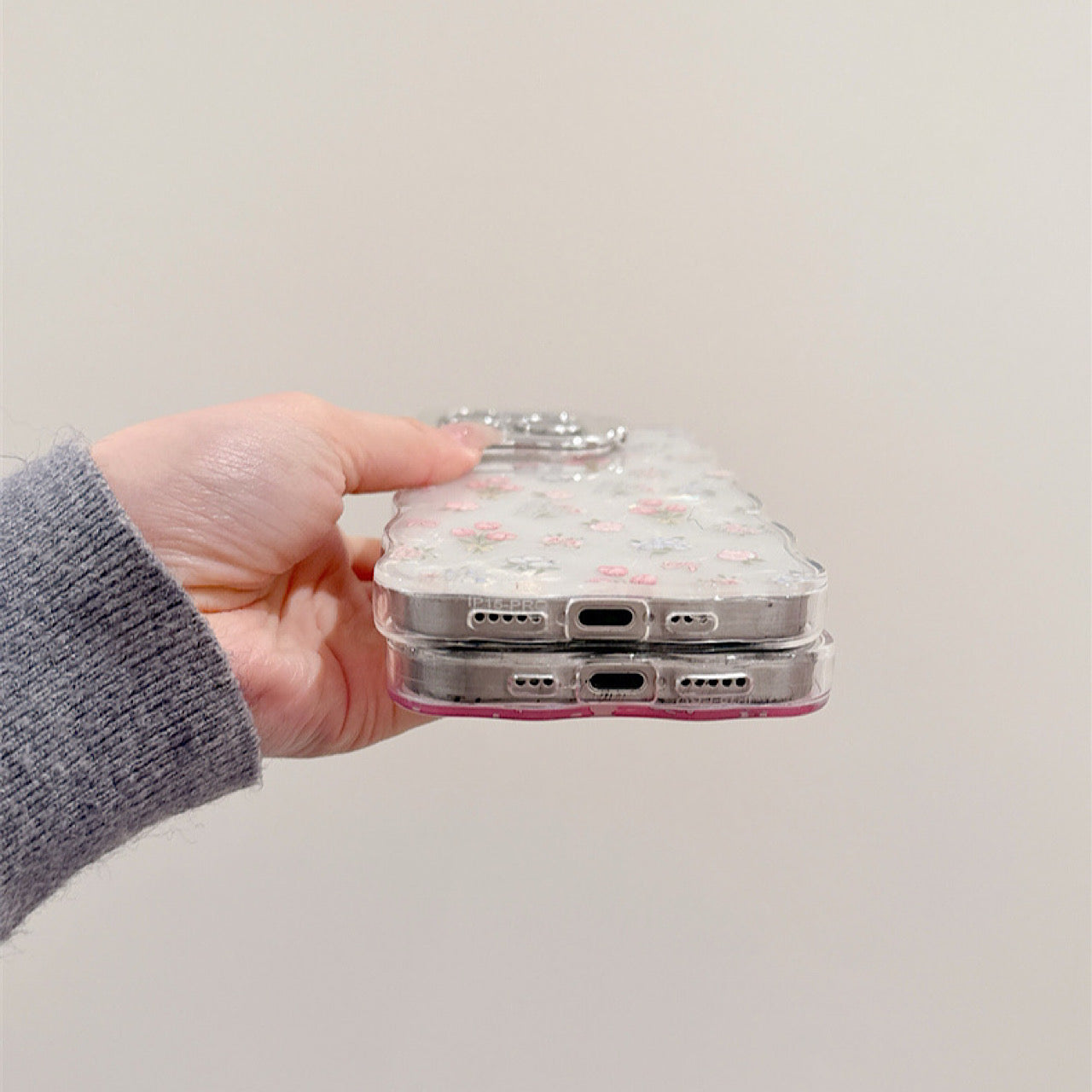 iPhoneケース おしゃれ フラワー スタンド付き スマホケース