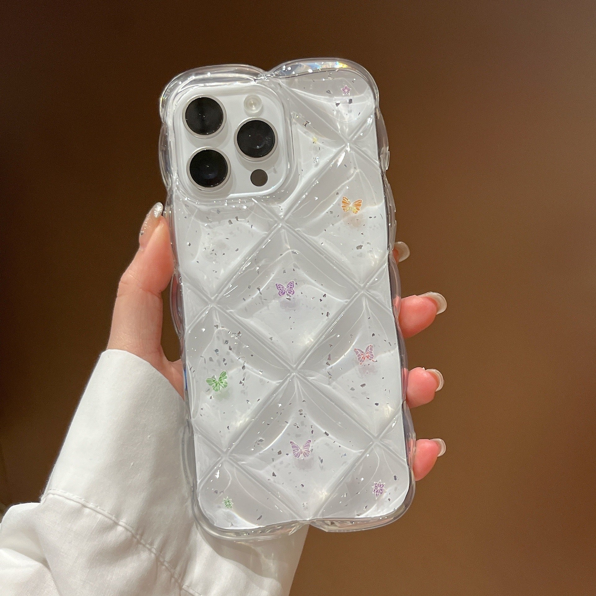iPhoneケース おしゃれ カラフル 蝶々 韓国 スマホケース