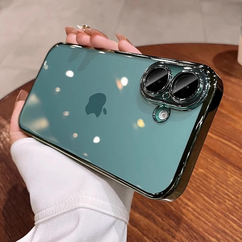iPhoneケース　チタニウム 黄ばまないカメラ保護 軽量　透明　クリア　スマホケース