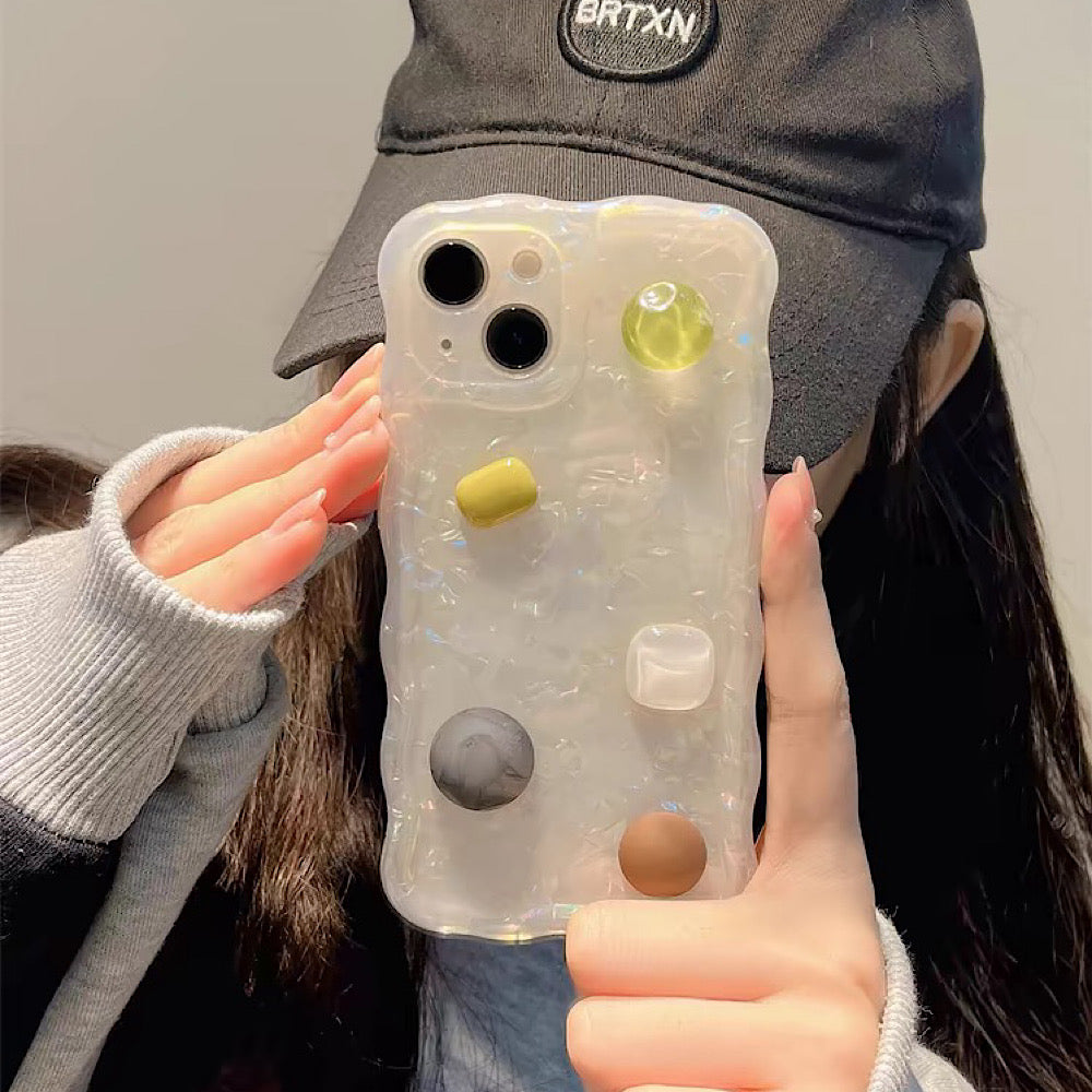 iPhoneケース カラフル 宝石 おしゃれ スマホケース