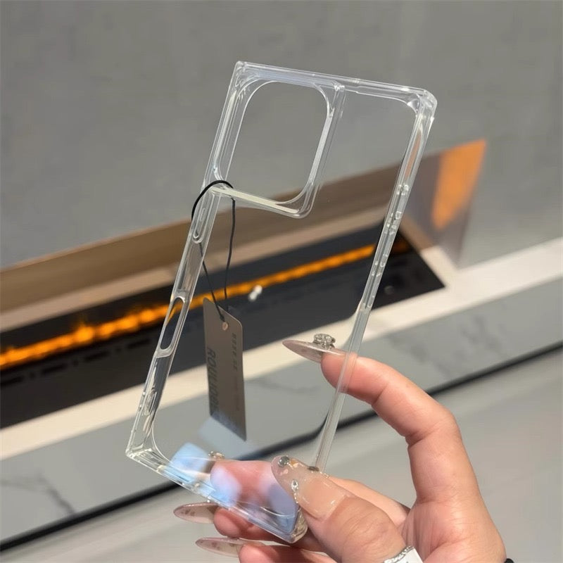 iPhoneケース シンプル 角型 透明 クリア スマホケース