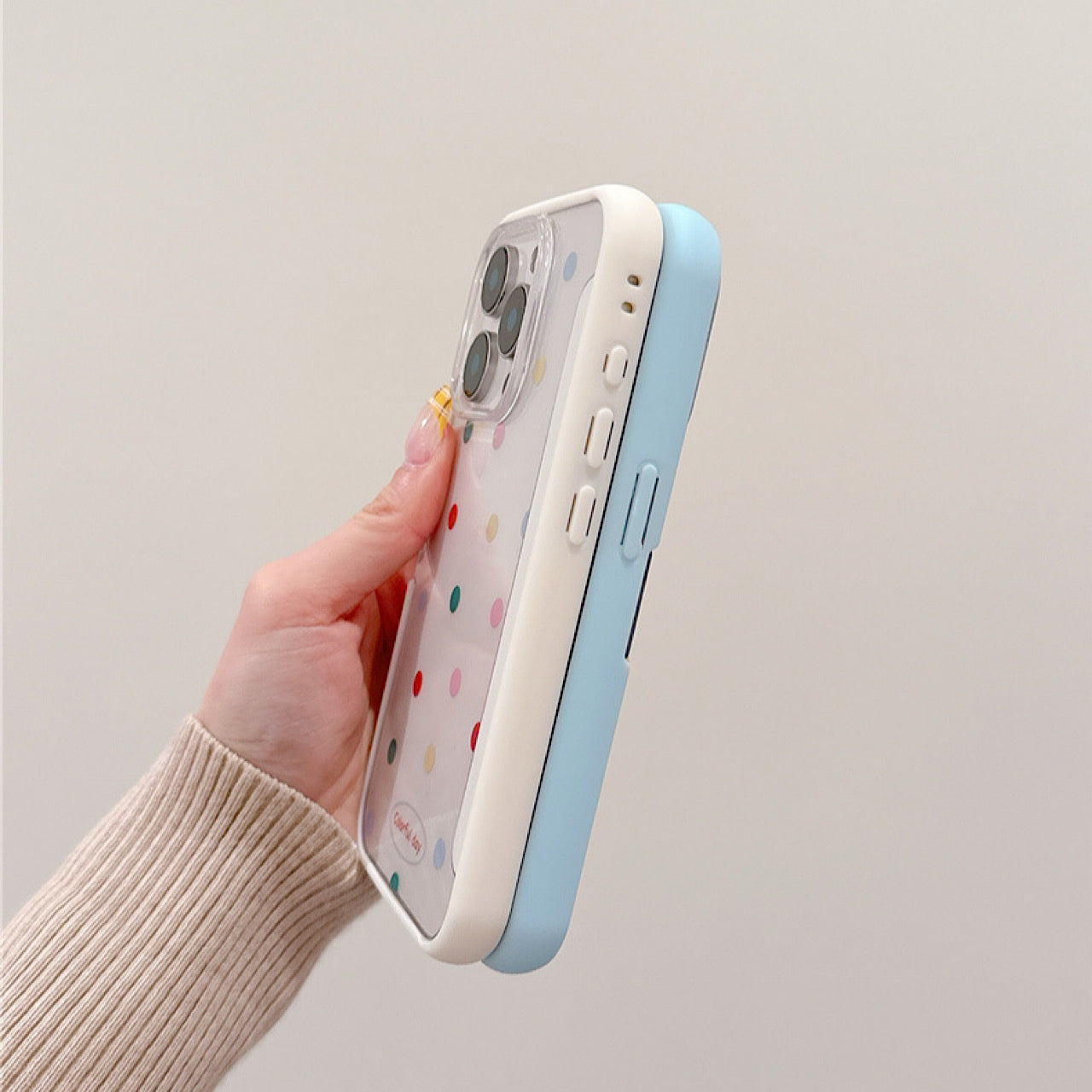 iPhoneケース おしゃれ シンプル スタンド付き 透明 クリア スマホケース