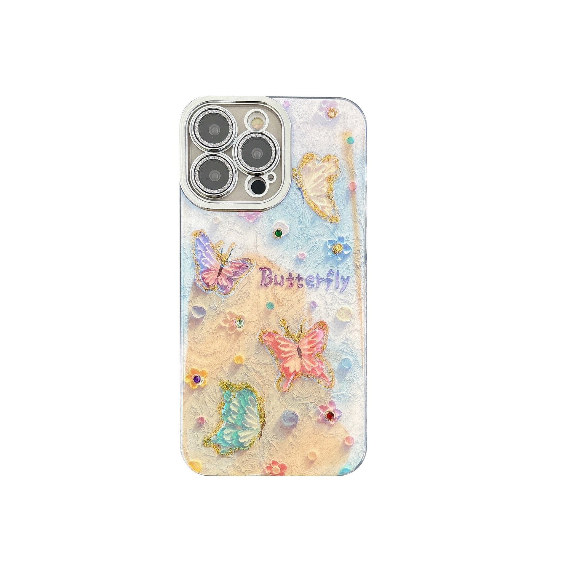iPhoneケース おしゃれ カラフル 蝶々 スマホケース