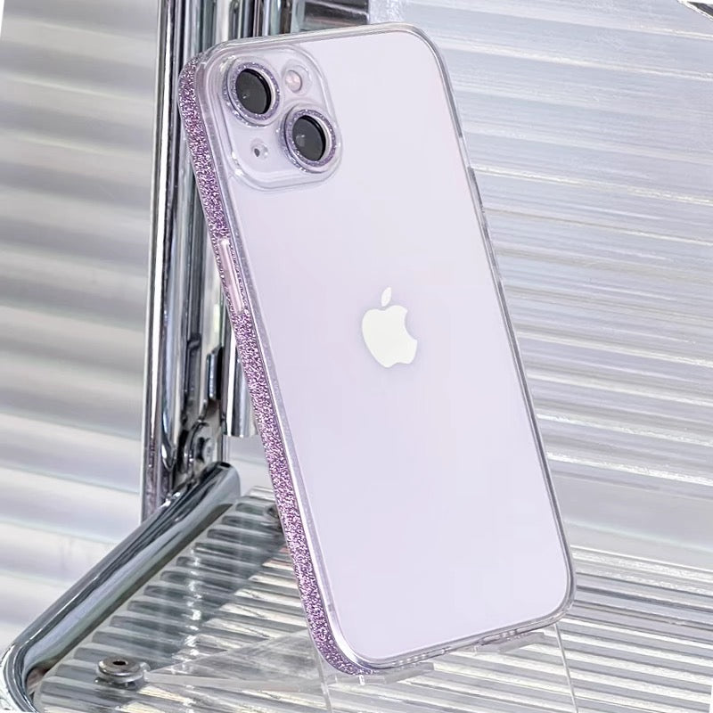 iPhoneケースおしゃれ キラキラ シンプル 透明 クリア スマホケース