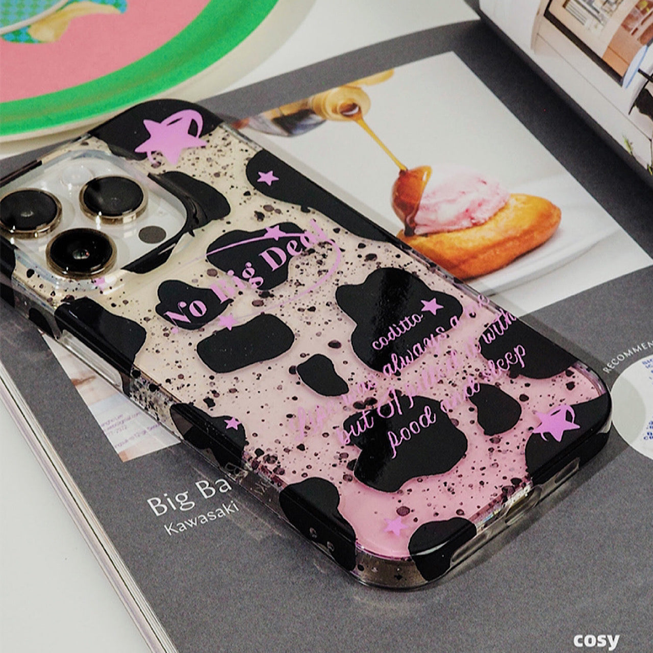 iPhoneケース おしゃれ ブラック 英文字付き スマホケース
