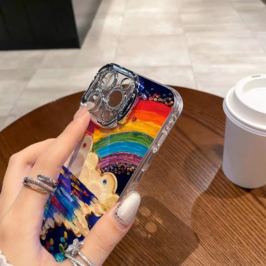 iPhoneケース カラフル 虹 おしゃれ 景色 スマホケース