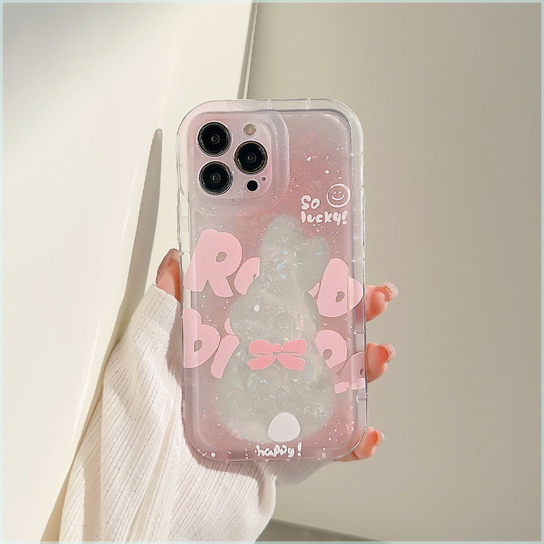 iPhoneケース かわいい キラキラ うさぎ ピンク スマホケース