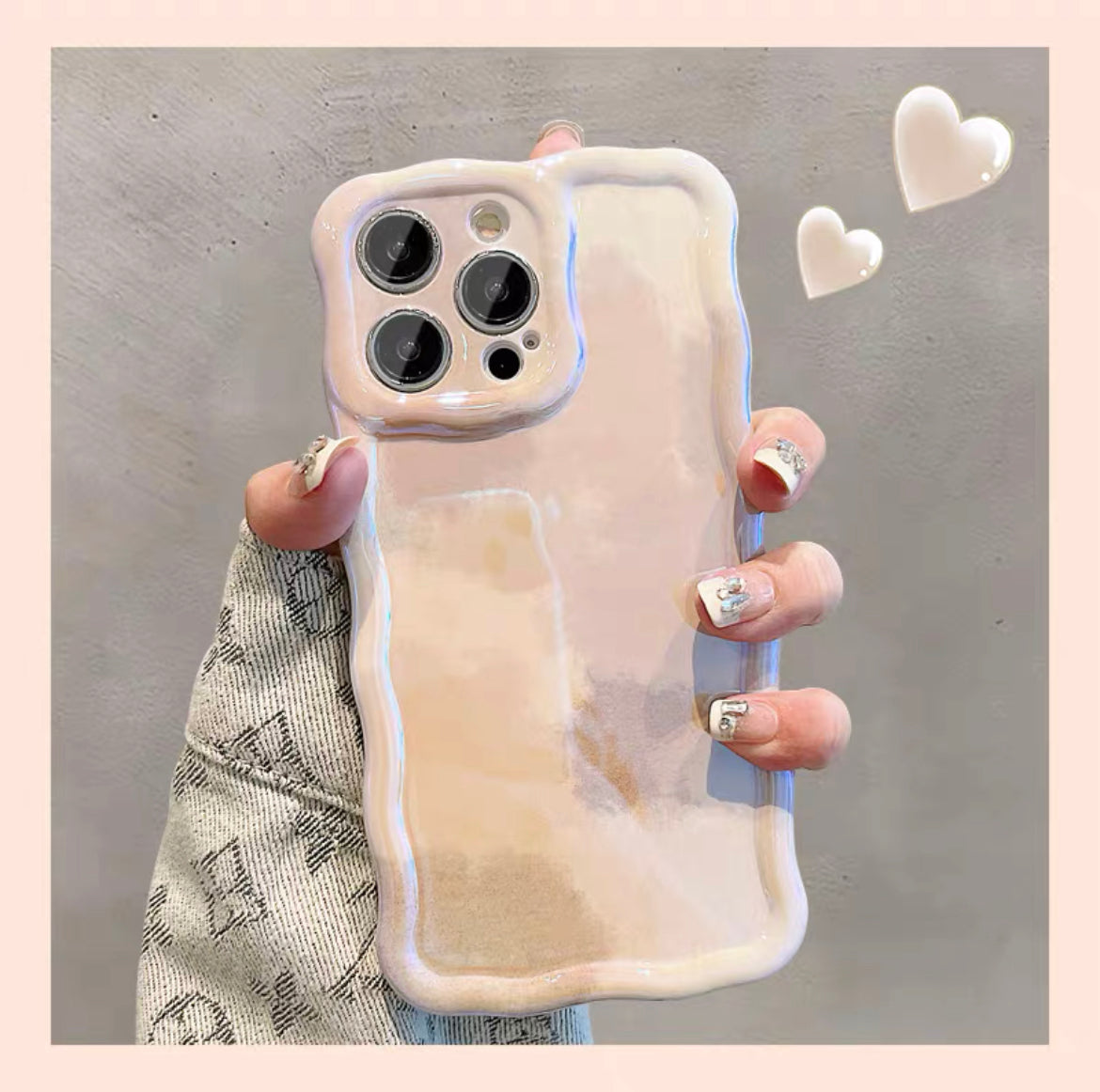 iPhoneケース ハート おしゃれ 単色 スマホケース