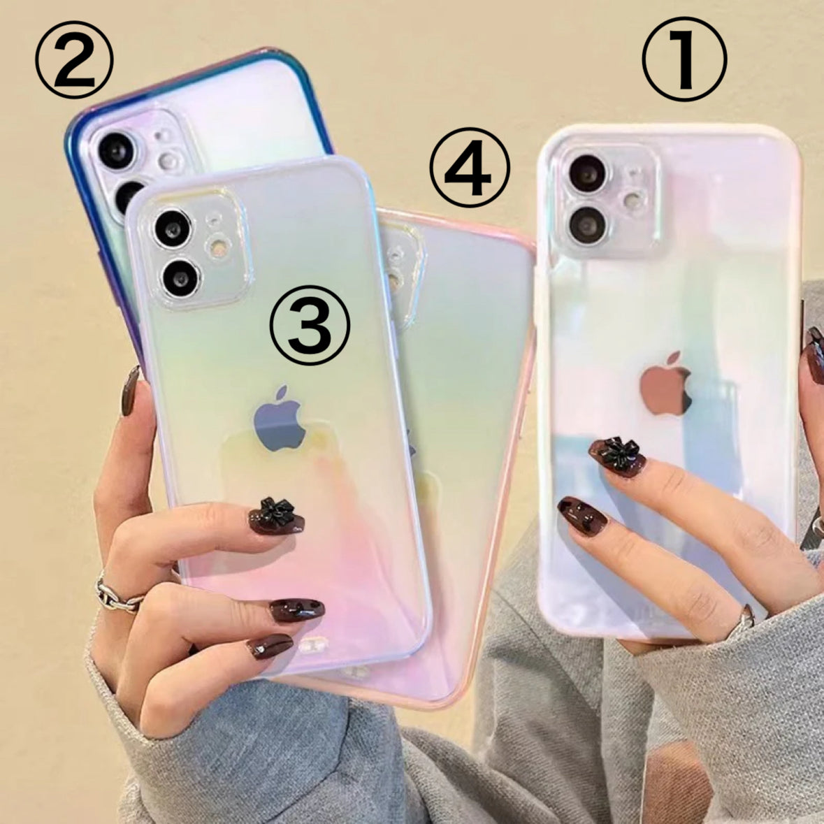 iPhoneケース シンプル 単色 透明 クリア スマホケース