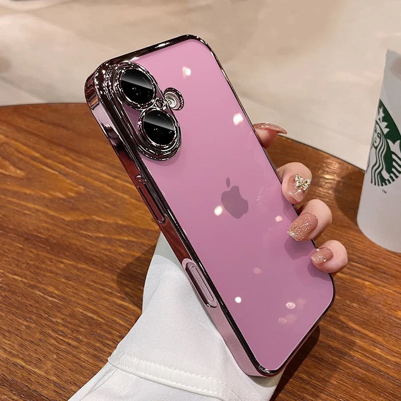 iPhoneケース　チタニウム 黄ばまないカメラ保護 軽量　透明　クリア　スマホケース