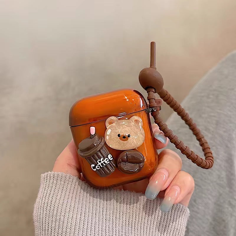 AirPodsケース かわいい 立体 熊 AirPods Proケース