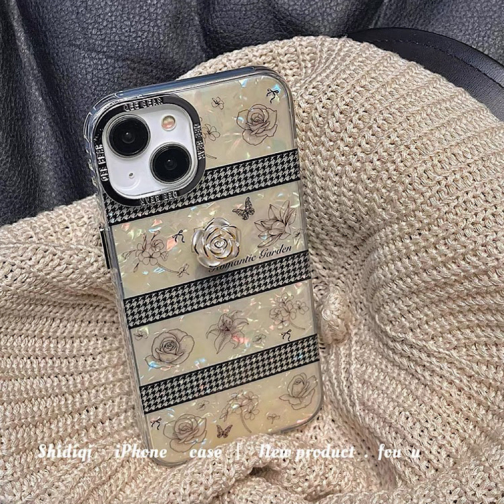 iPhoneケース おしゃれ フラワー ホワイト スマホケース