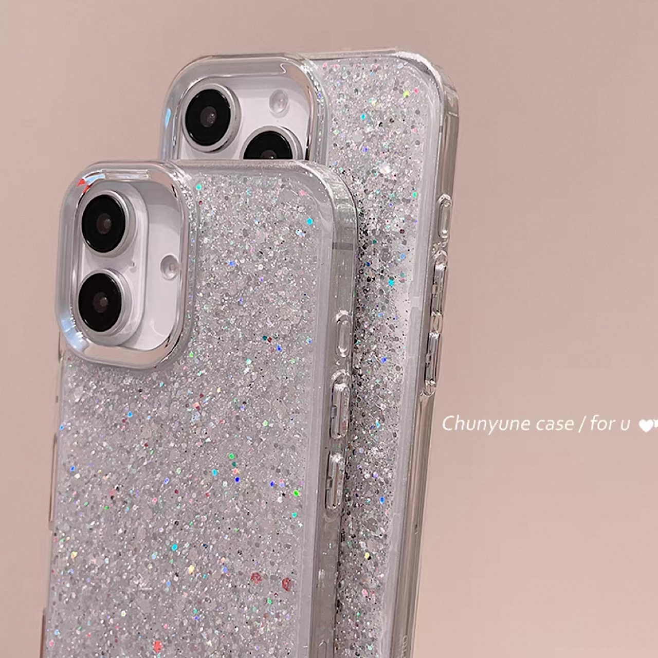 iPhoneケース おしゃれ キラキラ シルバー スマホケース