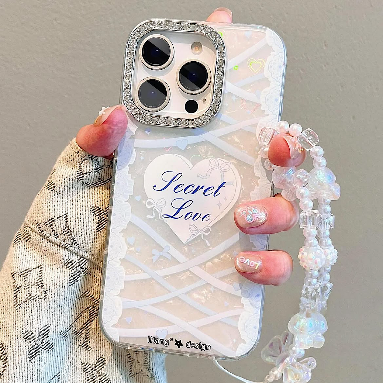 iPhoneケース シークレットラブレース おしゃれ スマホケース