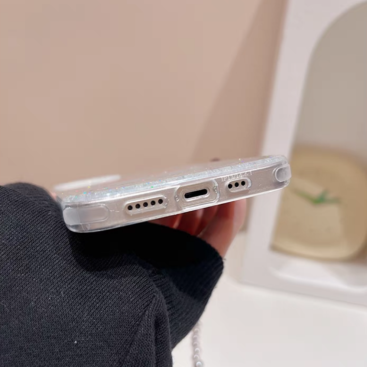 iPhoneケース カラフル リボン キラキラ スマホケース