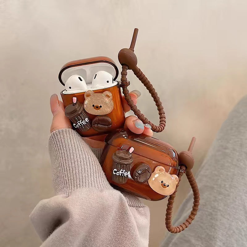 AirPodsケース かわいい 立体 熊 AirPods Proケース