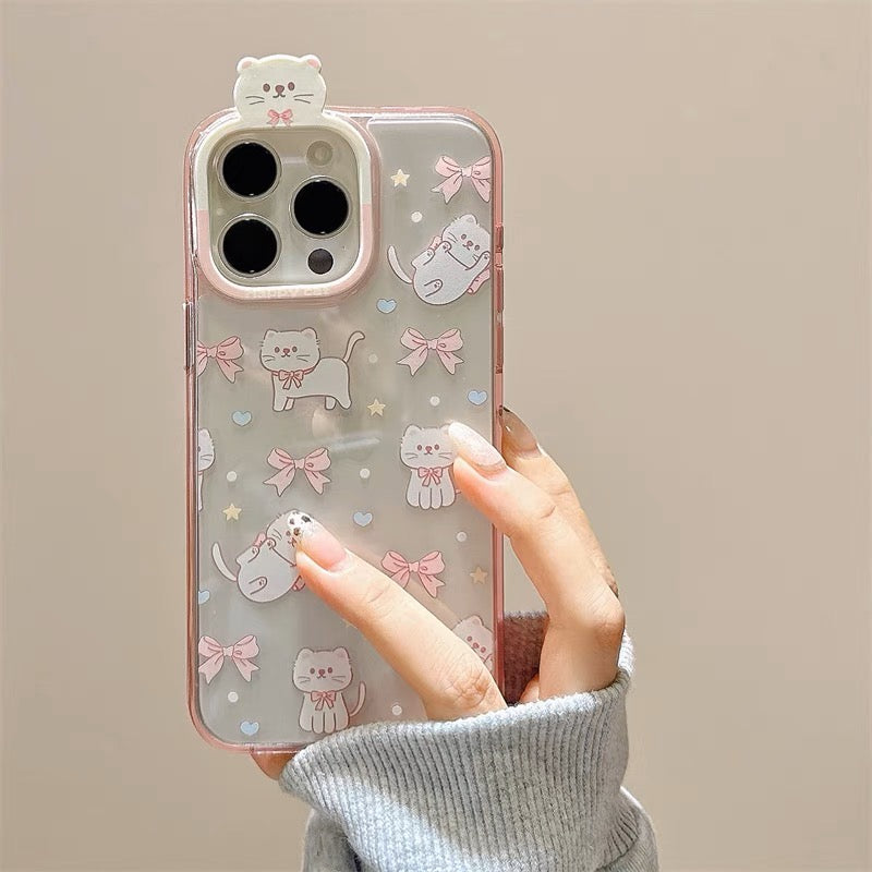 iPhoneケース かわいい 犬 猫 透明 クリア スマホケース
