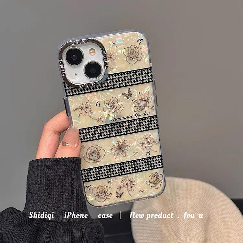 iPhoneケース おしゃれ フラワー ホワイト スマホケース