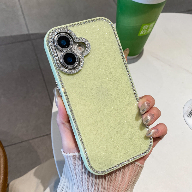 iPhoneケース おしゃれ キラキラ ダイヤモンド 単色 スマホケース