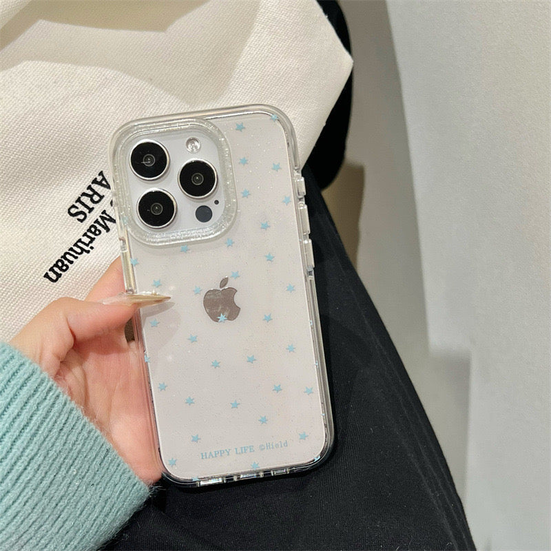 iPhoneケース おしゃれ スター 透明 クリア スマホケース