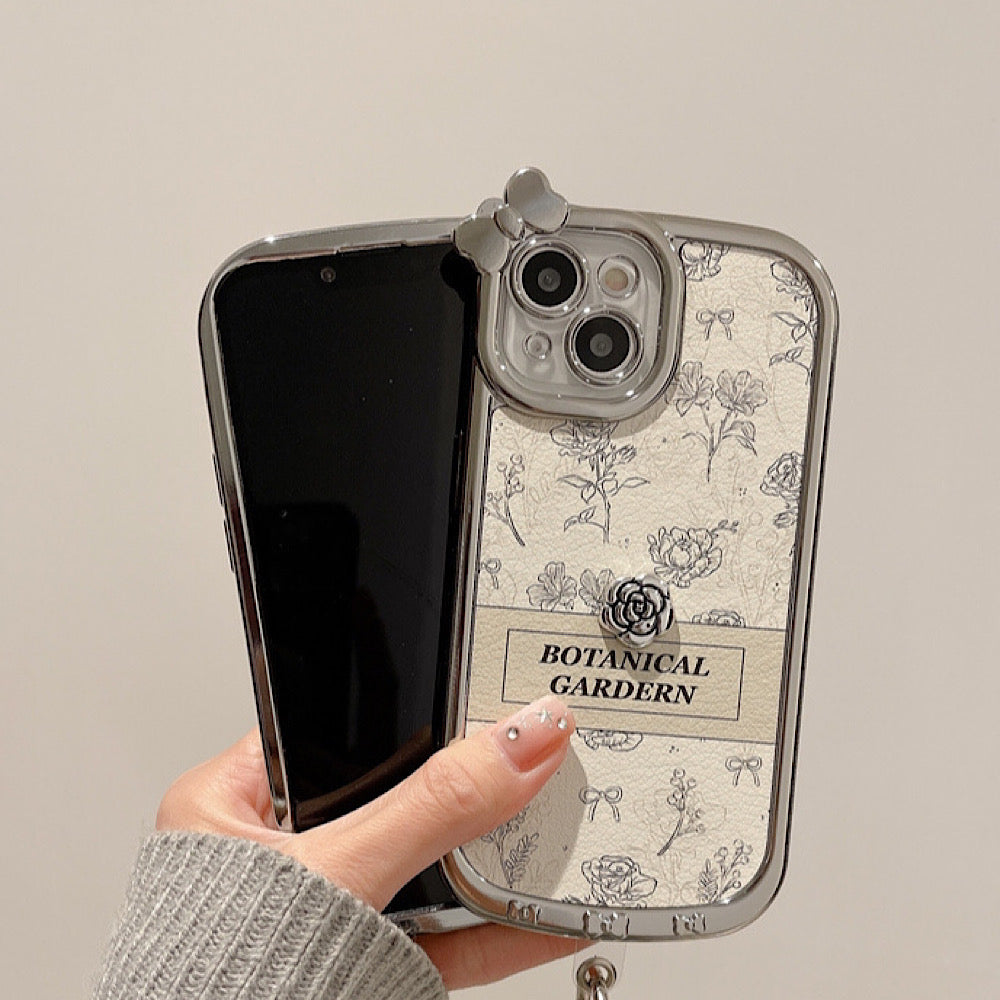 iPhoneケース おしゃれ フラワー ホワイト スマホケース