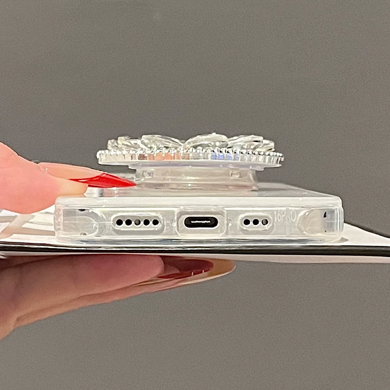 iPhoneケース おしゃれ キラキラ ハート 持ち手付き 韓国 スマホケース