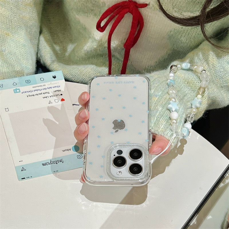 iPhoneケース おしゃれ スター 透明 クリア スマホケース