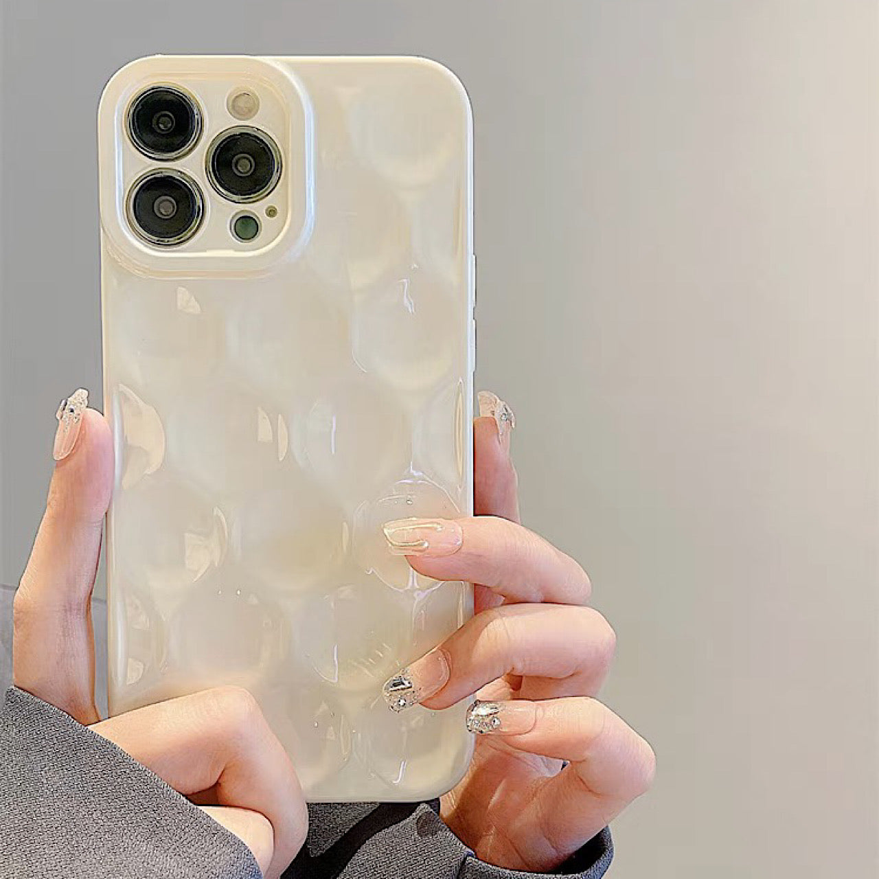 iPhoneケース シンプル 凹凸 単色 スマホケース