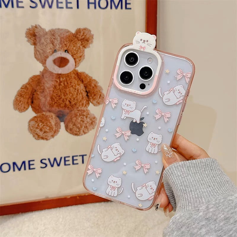 iPhoneケース かわいい 犬 猫 透明 クリア スマホケース