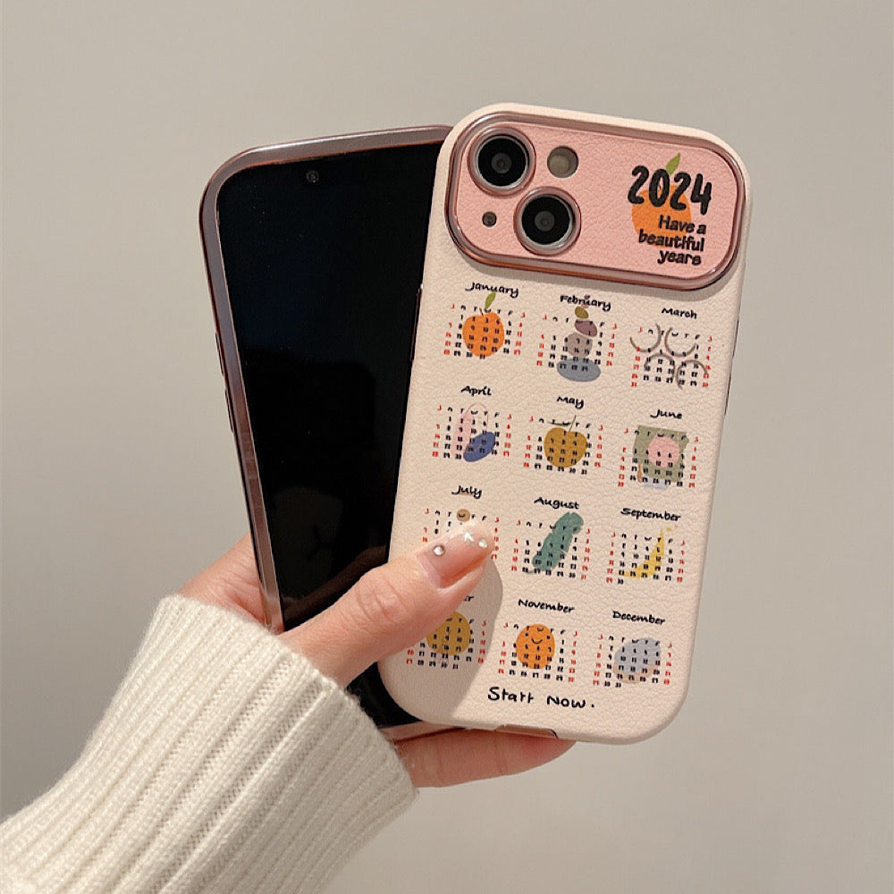 iPhoneケース カラフル カレンダー おしゃれ スマホケース