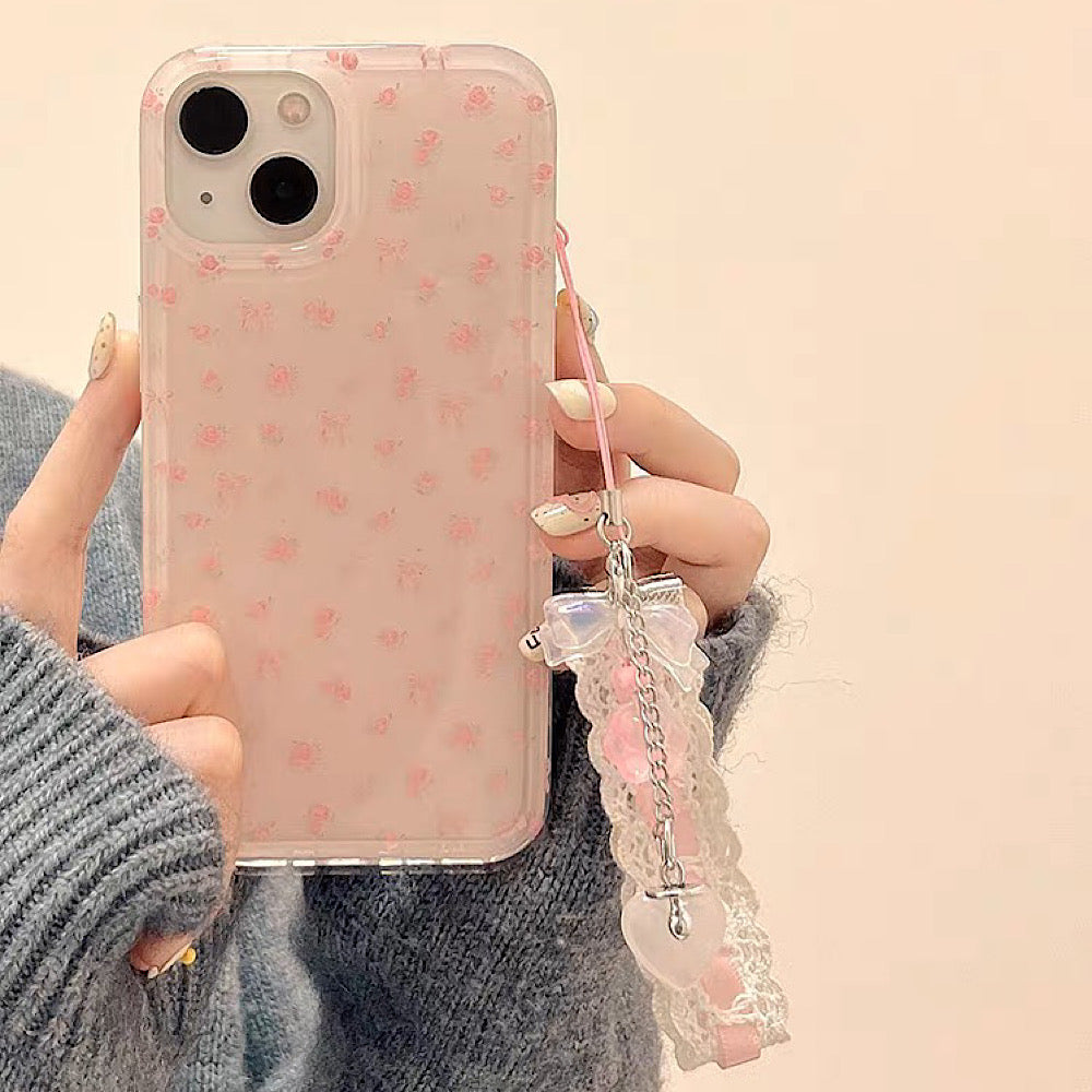 iPhoneケース ピンク フラワー かわいい スマホケース