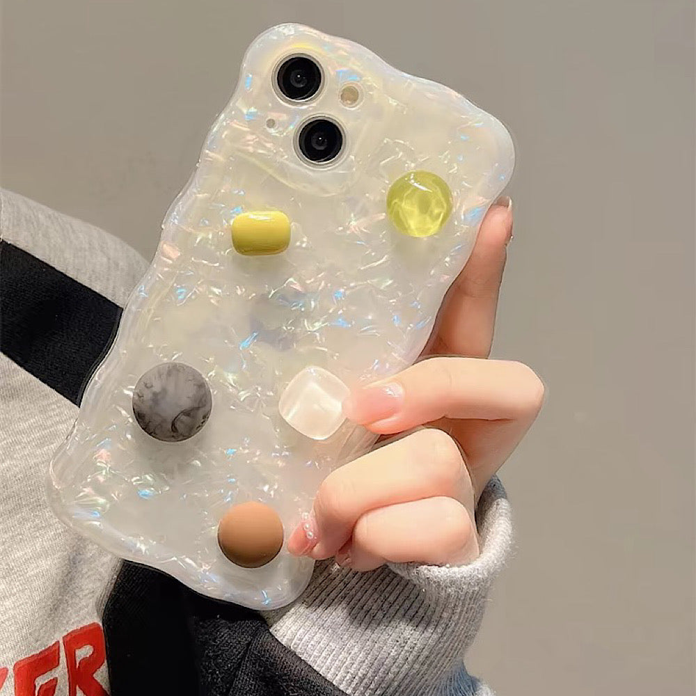 iPhoneケース カラフル 宝石 おしゃれ スマホケース