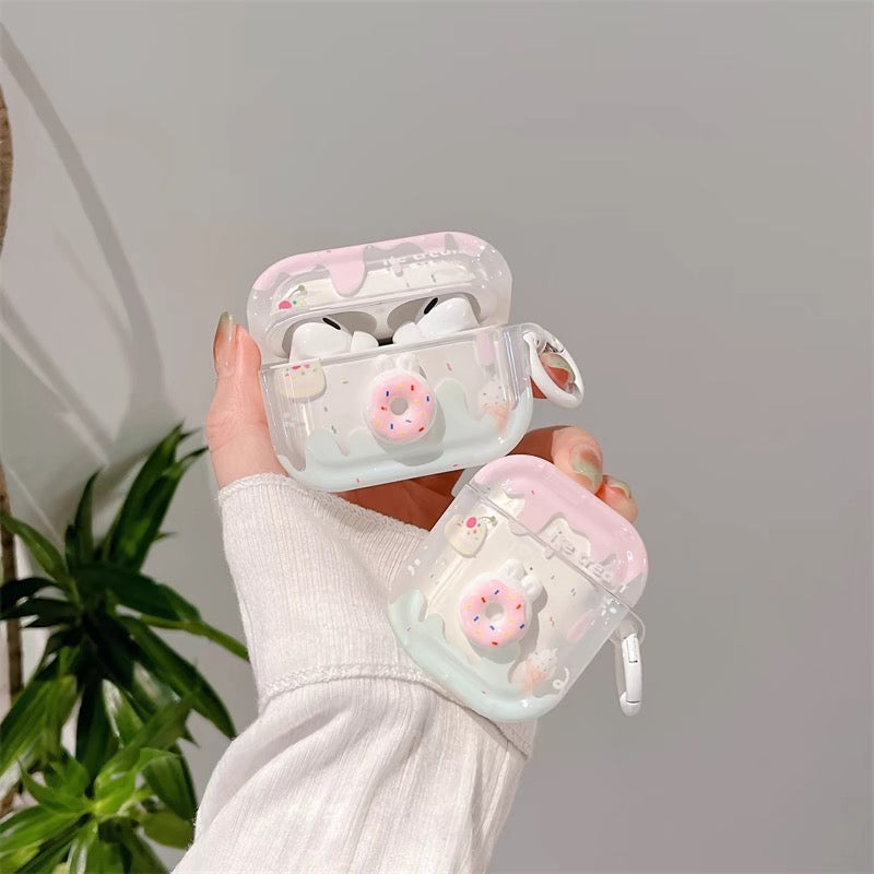 AirPodsケース かわいい 立体 おいしい ドーナツ AirPods Proケース