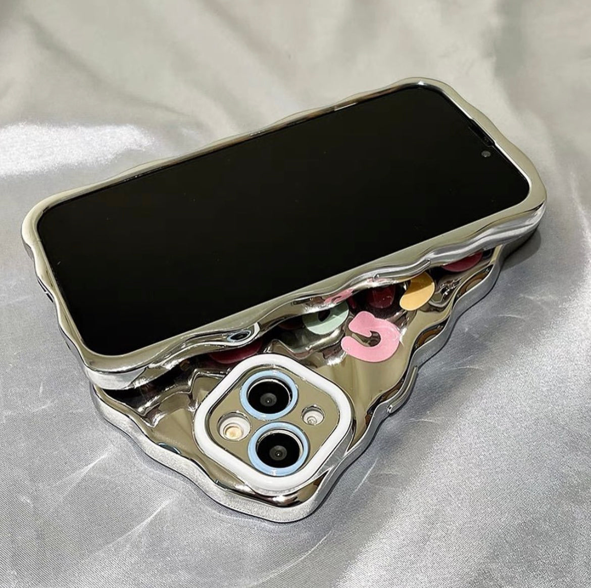 iPhoneケース カラフル 英文字 おしゃれ 凹凸 スマホケース