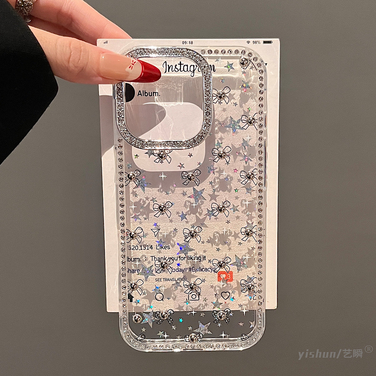 iPhoneケース 立体 フラワー 透明 クリア スマホケース
