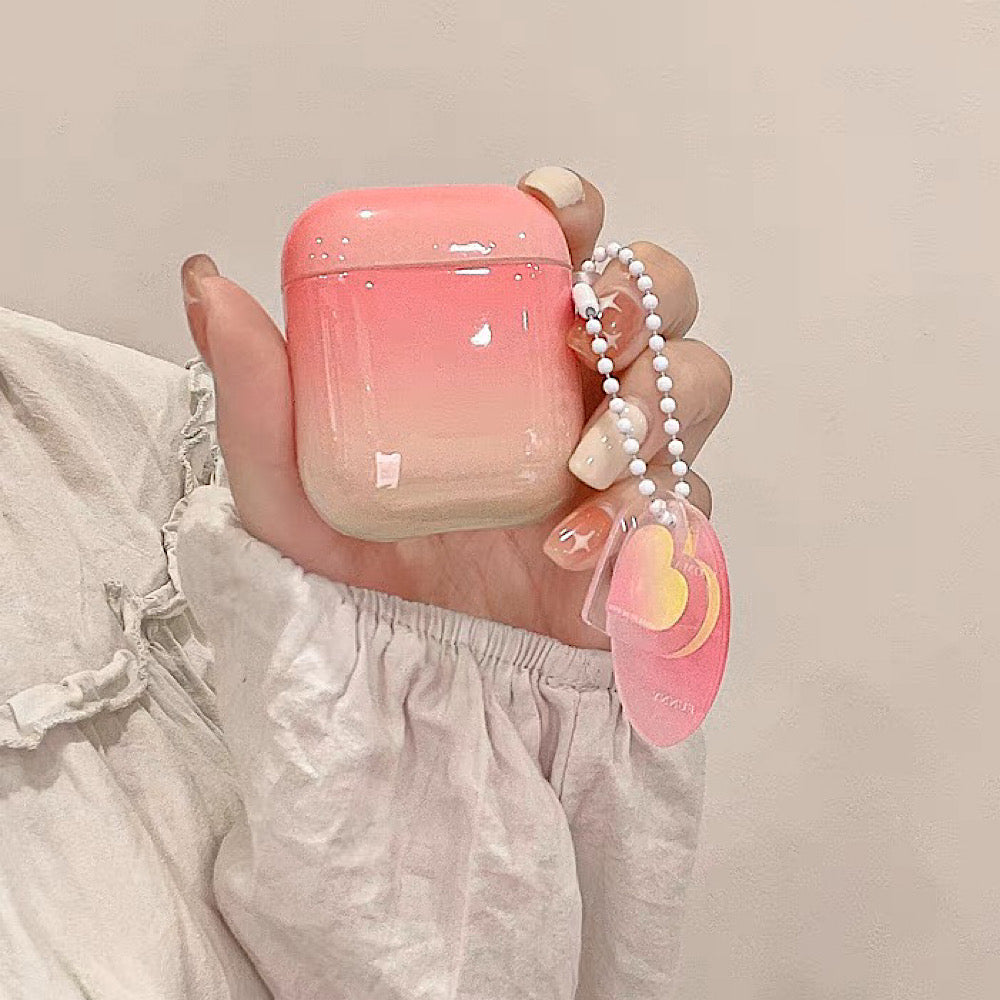 AirPodsケース 桃色 シンプル ハート おしゃれ AirPods Proケース
