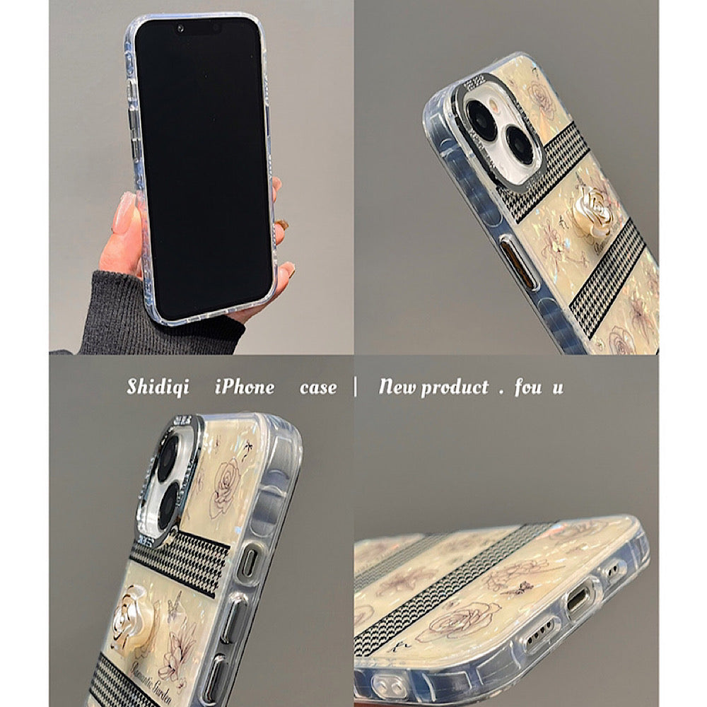 iPhoneケース おしゃれ フラワー ホワイト スマホケース