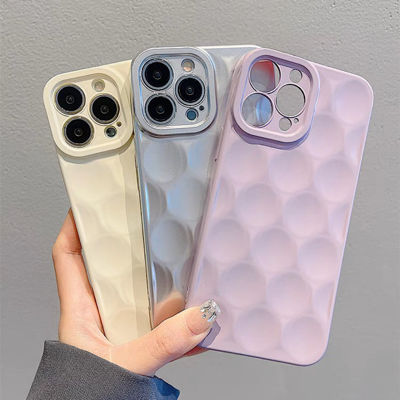 iPhoneケース シンプル 凹凸 単色 スマホケース