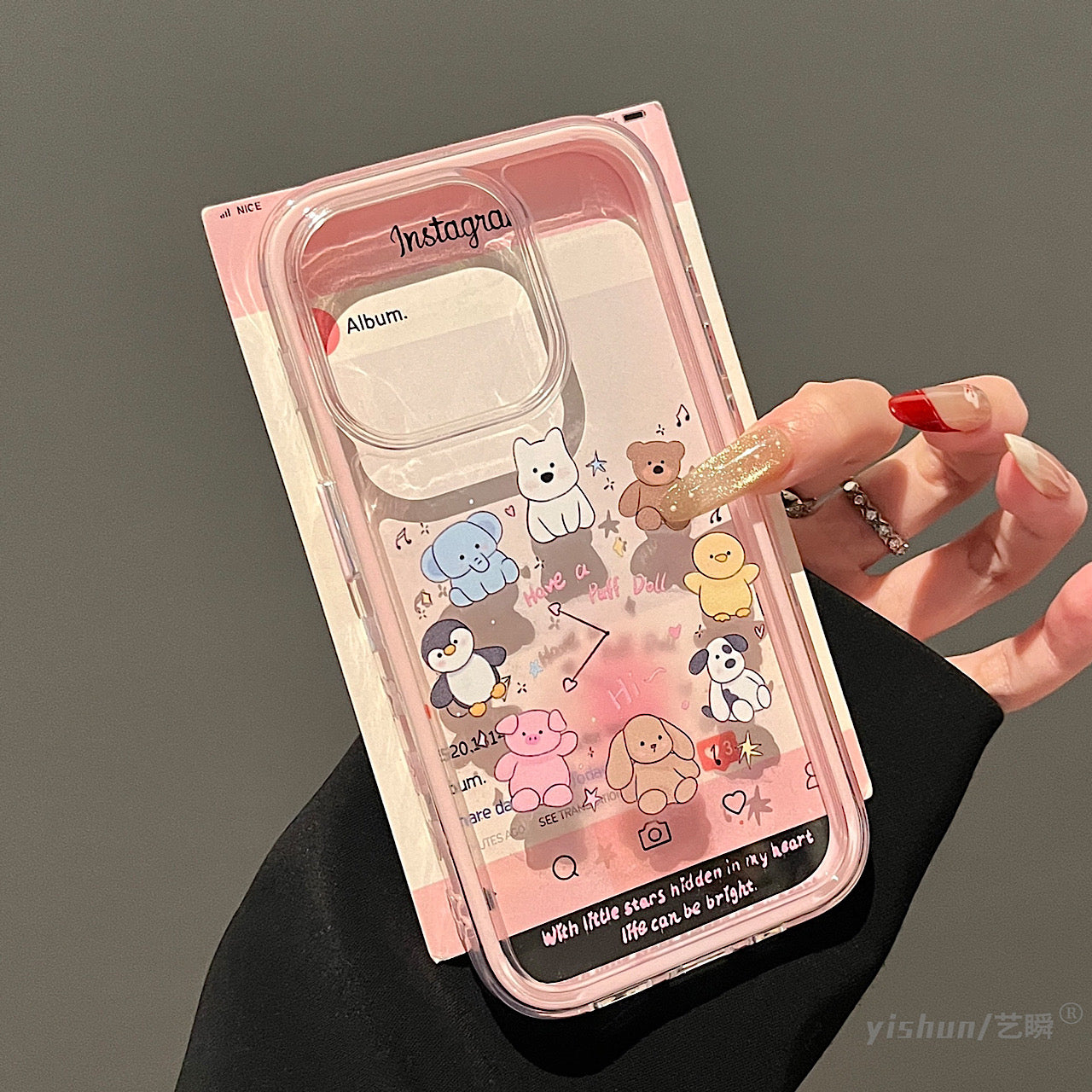 iPhoneケース おしゃれ アニマル 時計デザイン スマホケース