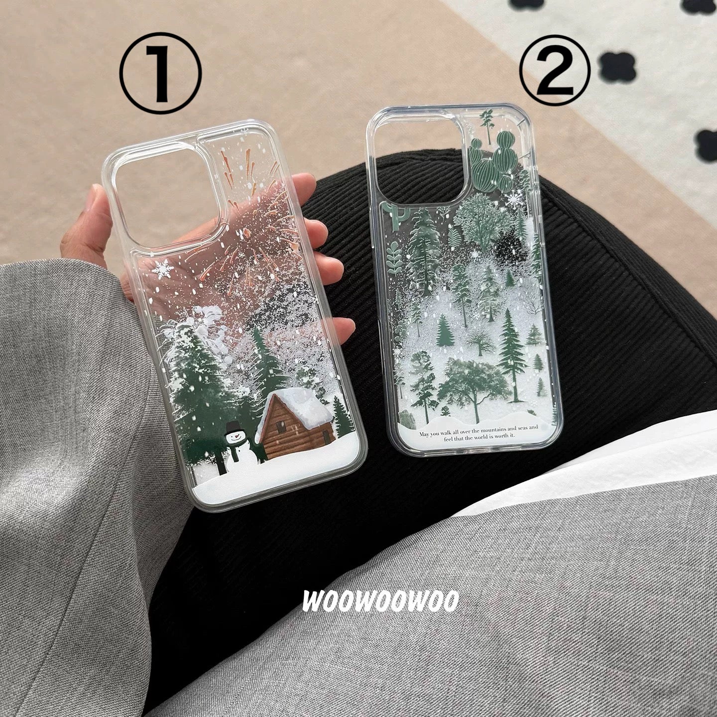 iPhoneケース おしゃれ 木 冬の雪 スマホケース