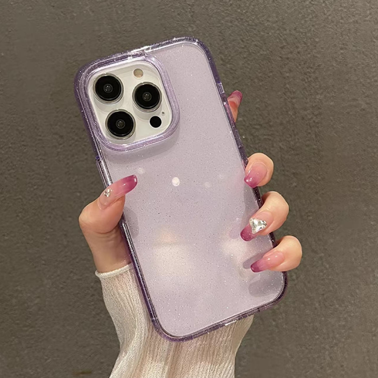 iPhoneケース おしゃれ キラキラ 単色 透明 クリア スマホケース