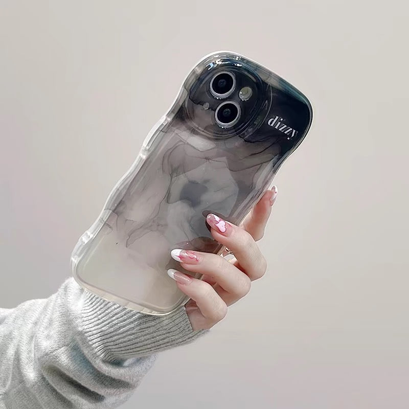 iPhoneケース おしゃれ 大理石風 ブラック スマホケース