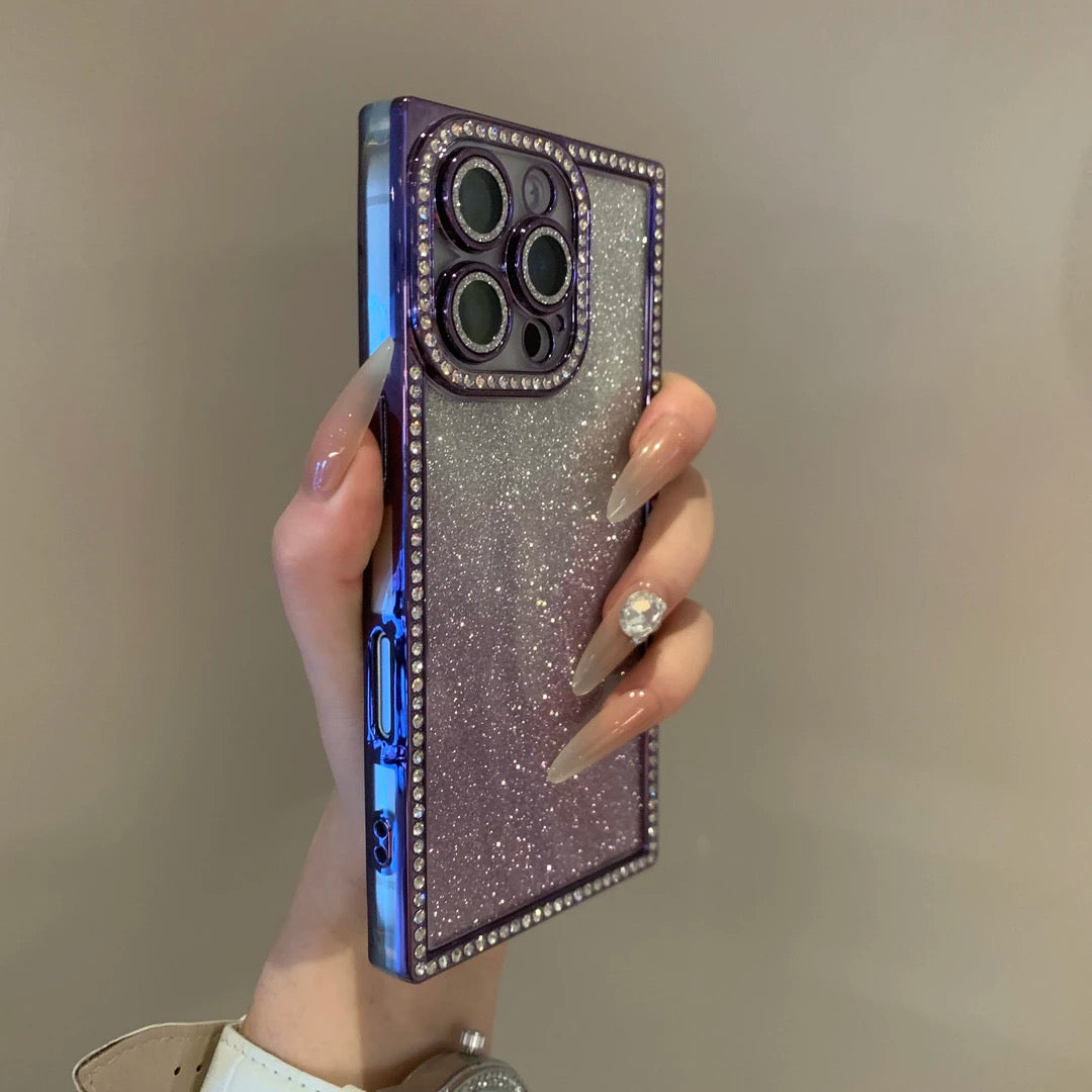 iPhoneケース おしゃれ キラキラ 角張り 韓国 スマホケース