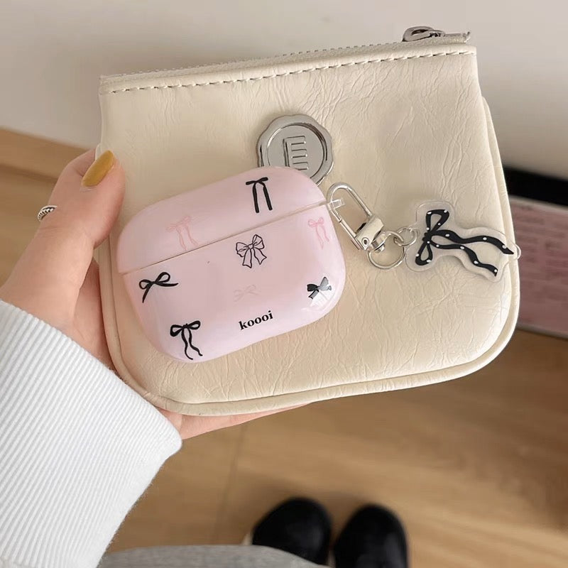 AirPodsケース おしゃれ リボン ピンク AirPods Proケース
