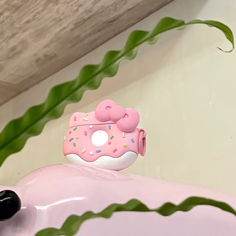 AirPodsケース かわいい ピンク ドーナツ リボン AirPods Proケース